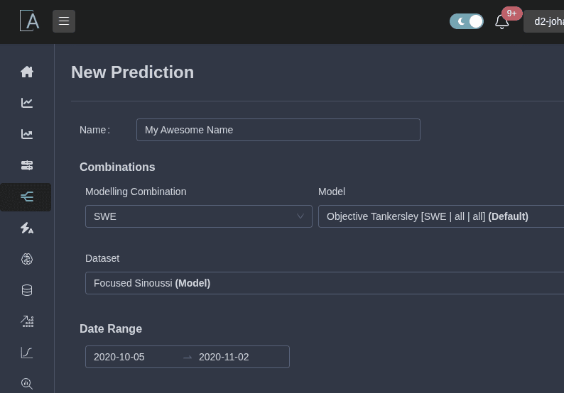 Configure prediction