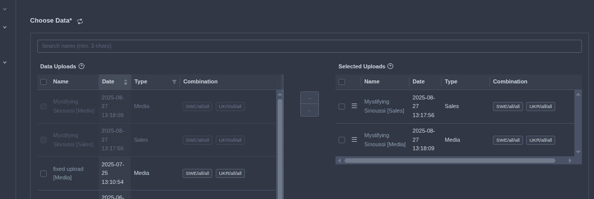 Include Previous Uploads